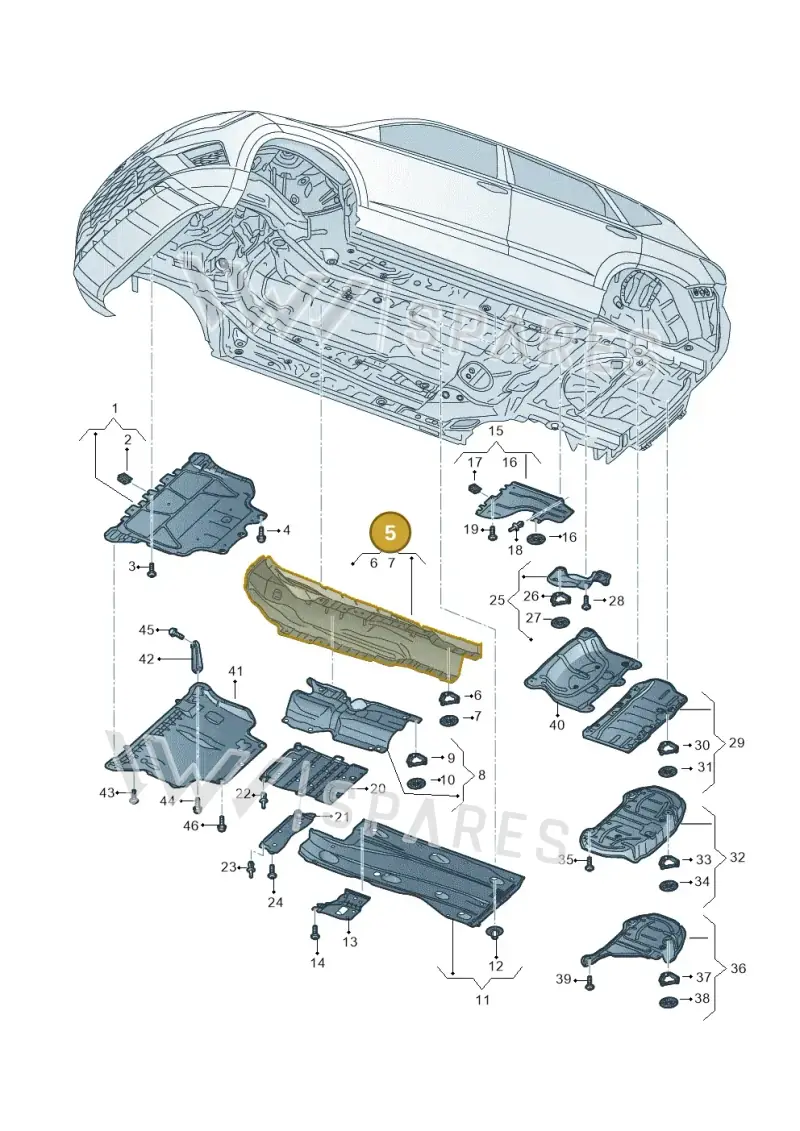 5Q0825661BS — SEAT Ateca Style (2016-) diagram 893825000, position 5