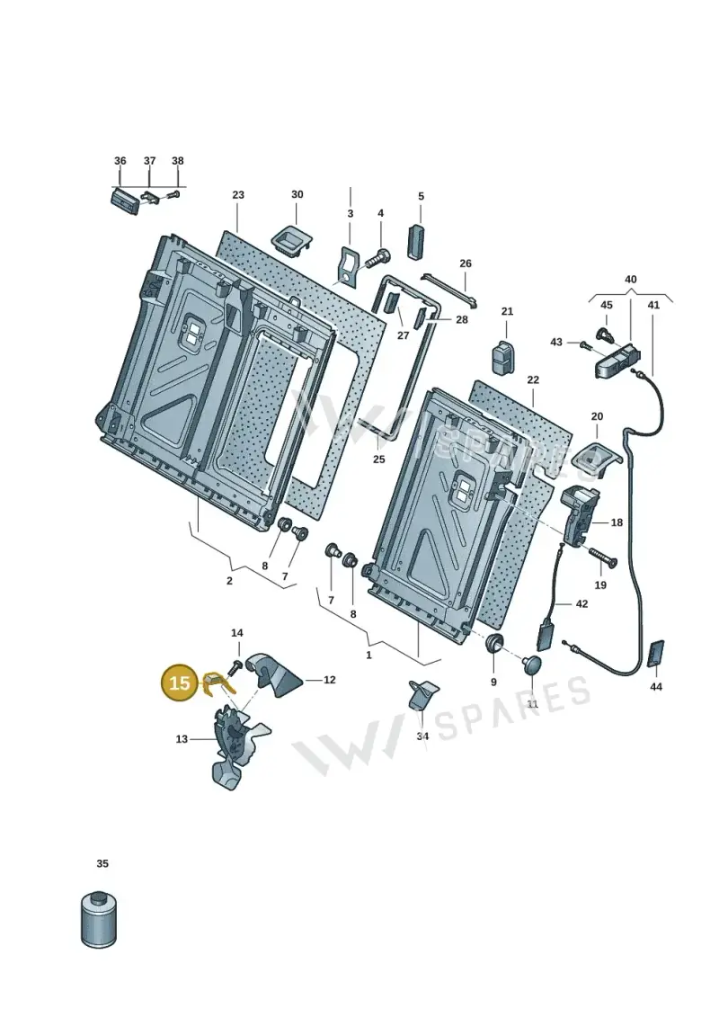 5Q0886193 — SEAT Formentor TSI CUPRA (2020-) diagram 5ff885070, position 15