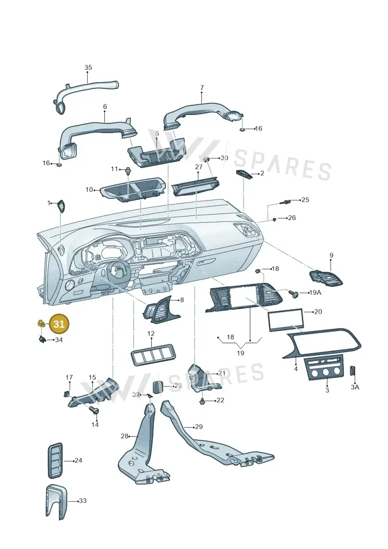 5Q0907643D — SEAT Leon ST Stylance (2016-2020) diagram 830819030, position 31