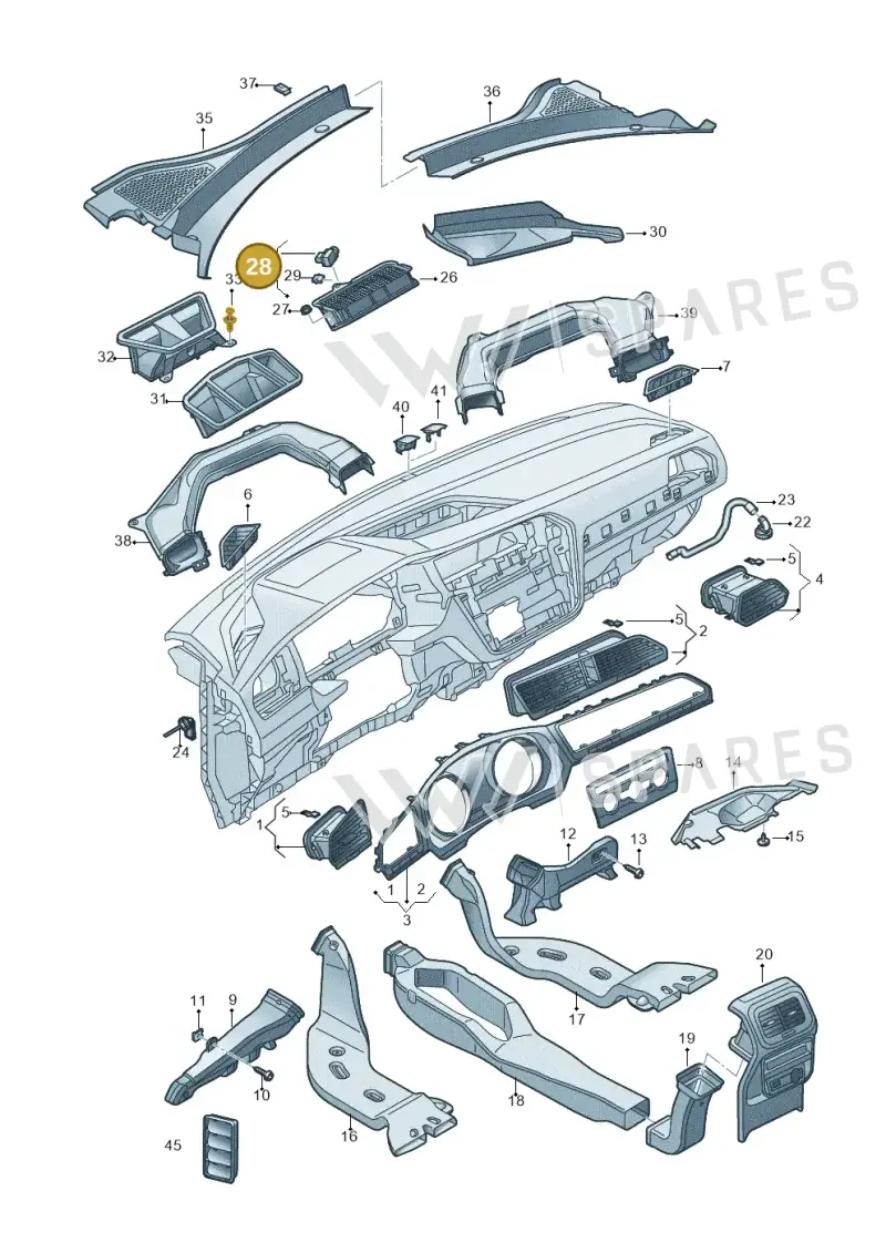 5Q0907643D — SEAT Tarraco FR (2018-2024) diagram 884819300, position 28