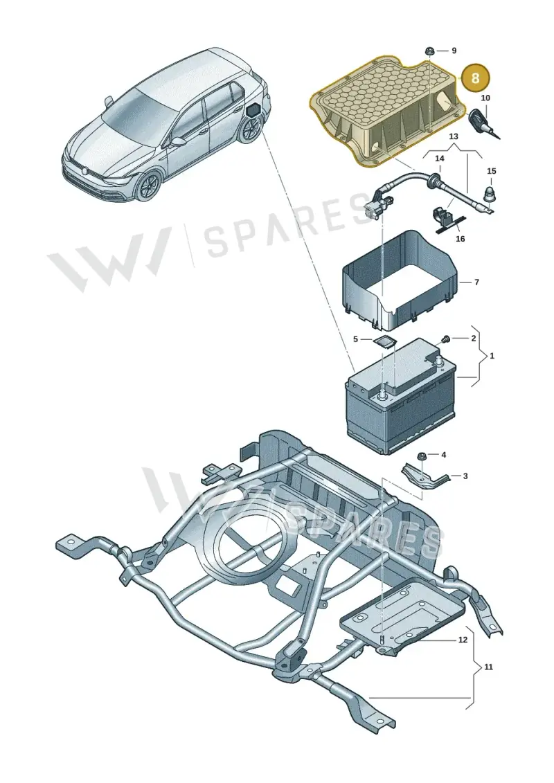 5Q0915435D — SEAT Formentor TSI CUPRA (2020-) diagram 5h0915030, position 8