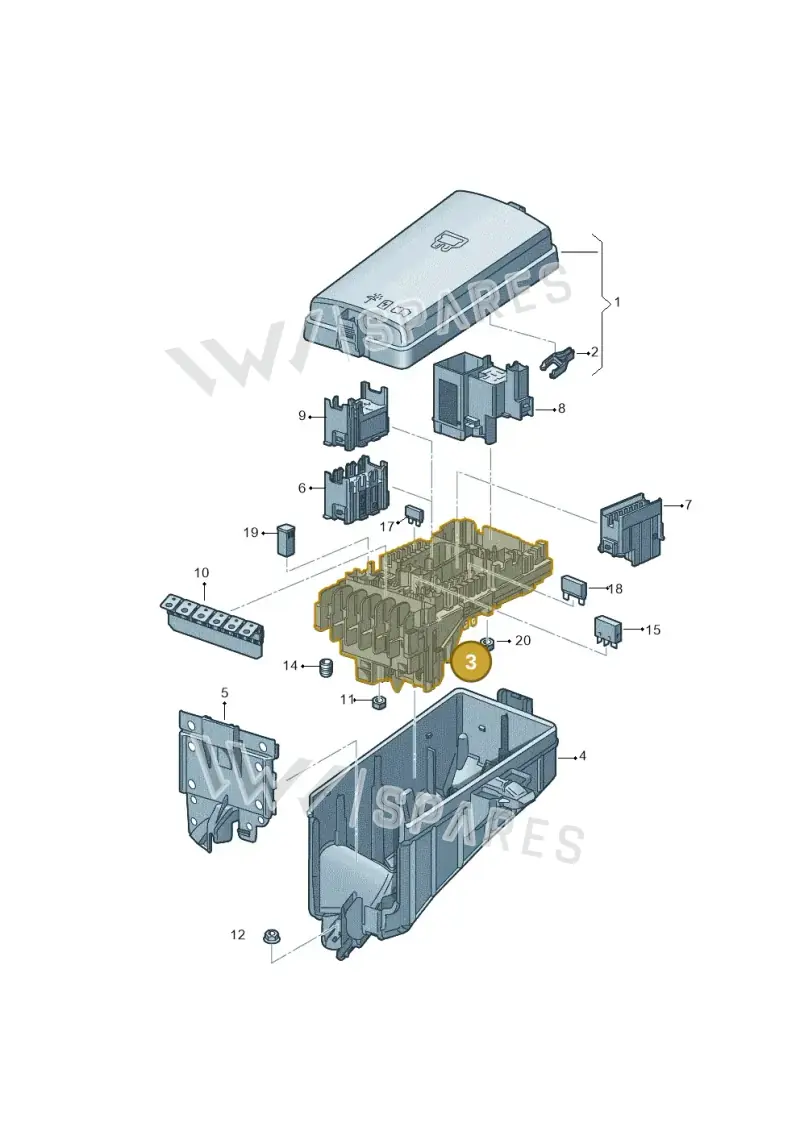 5Q0937125B — SEAT Ateca Style (2016-) diagram 869937100, position 3