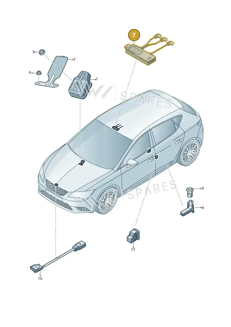 5Q0951171 — SEAT Leon ST Stylance (2016-2020) diagram 754951400, position 7
