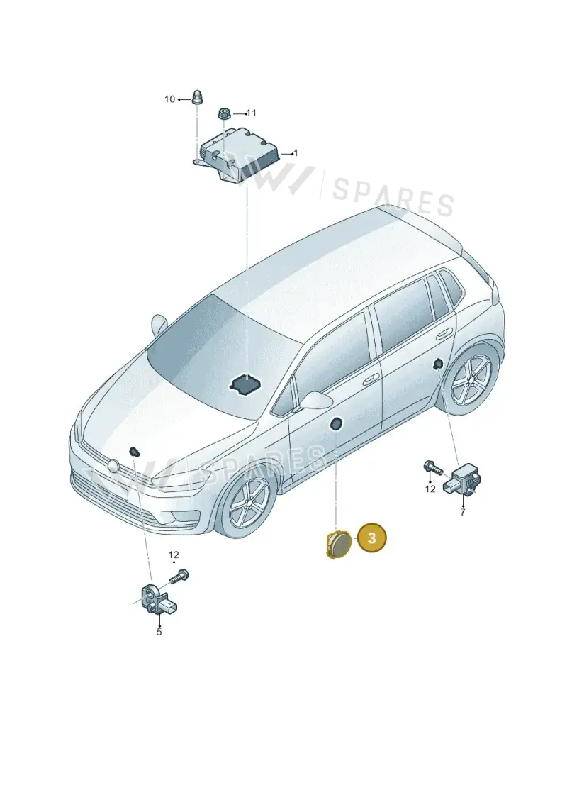 5Q0959354A — SEAT Tarraco FR (2018-2024) diagram 780959300, position 3