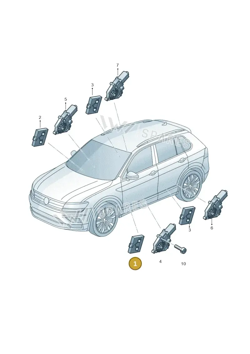 5Q0959593F — SEAT Tarraco FR (2018-2024) diagram 884959100, position 1