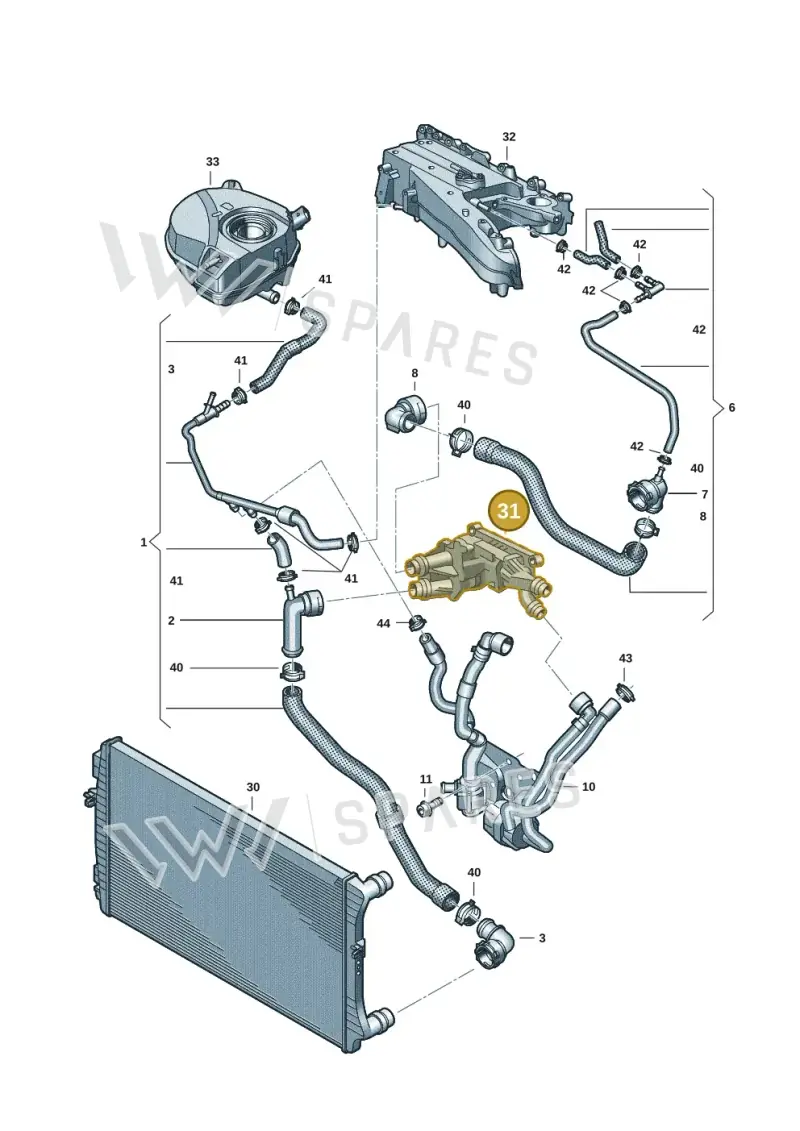 5Q0965561B — SEAT Formentor TSI CUPRA (2020-) diagram 793121111, position 31