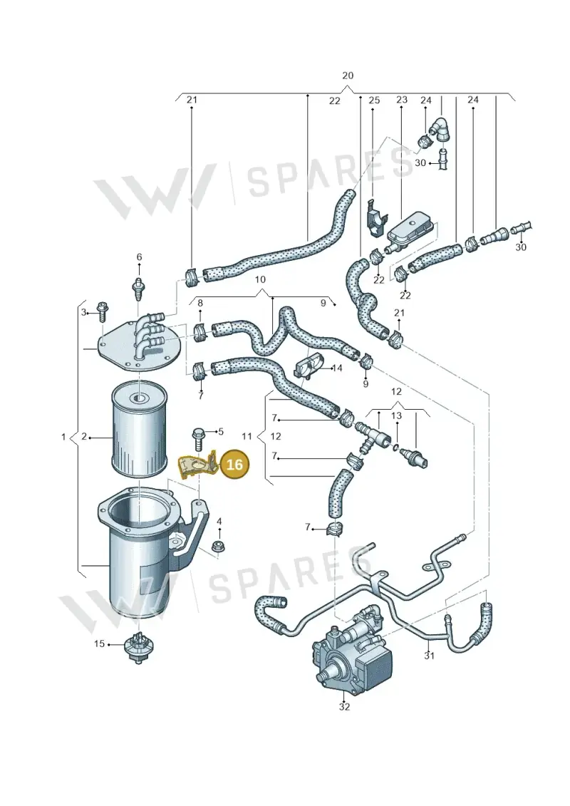 5Q0971457A — SEAT Tarraco FR (2018-2024) diagram 890127500, position 16