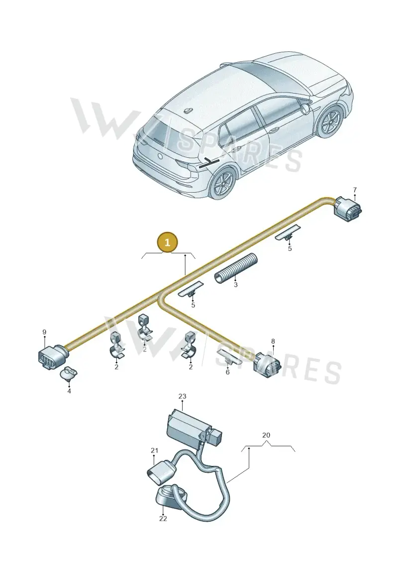 5Q0971727F — SEAT Formentor TSI CUPRA (2020-) diagram 5h0972050, position 1