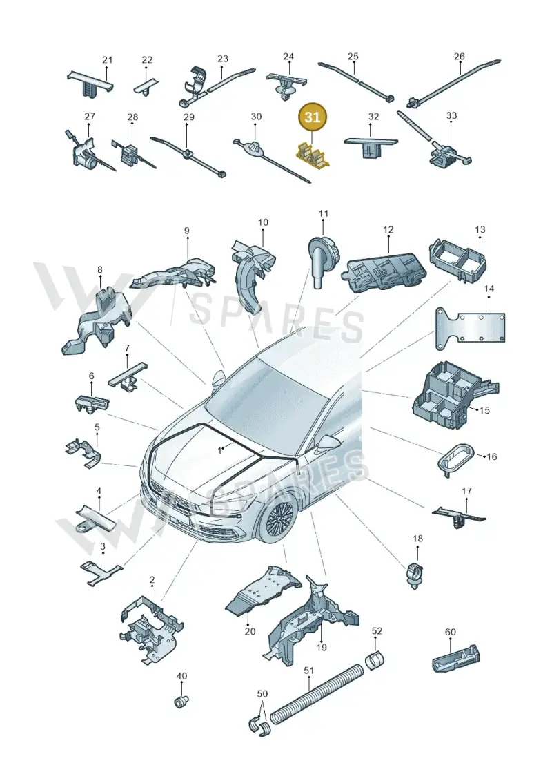 5Q0971848 — SEAT Formentor TSI CUPRA (2020-) diagram 5fn971081, position 31