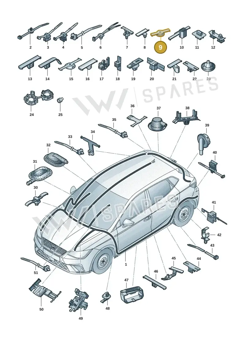 5Q0971848A — SEAT Arona FR (2017-) diagram 835971081, position 9