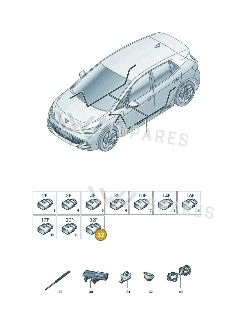 5Q0973733A — SEAT EBoost CUPRA (2021-) diagram 10s972000, position 12