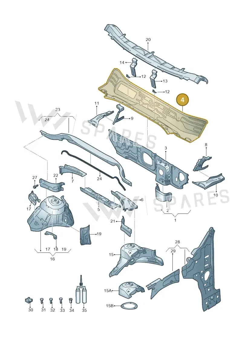5Q2805265 — SEAT Ateca Style (2016-) diagram 893805500, position 4