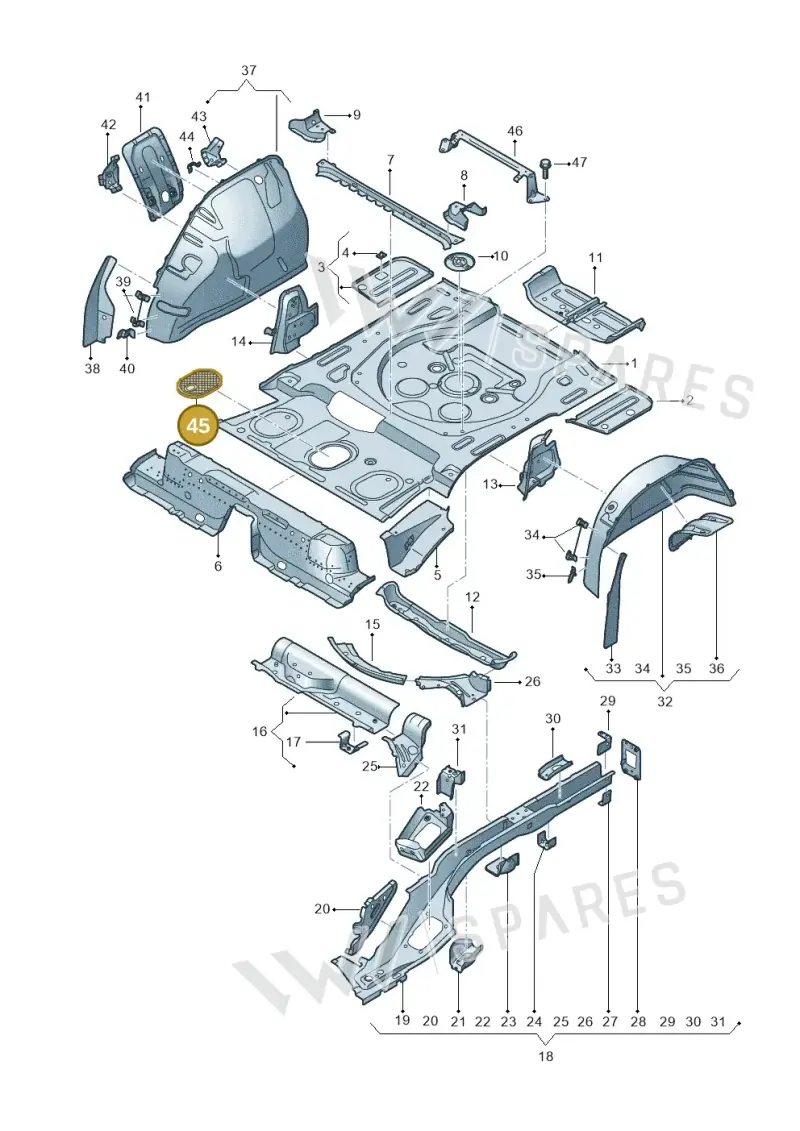 5QA803961A — SEAT Tarraco FR (2018-2024) diagram 591803010, position 45