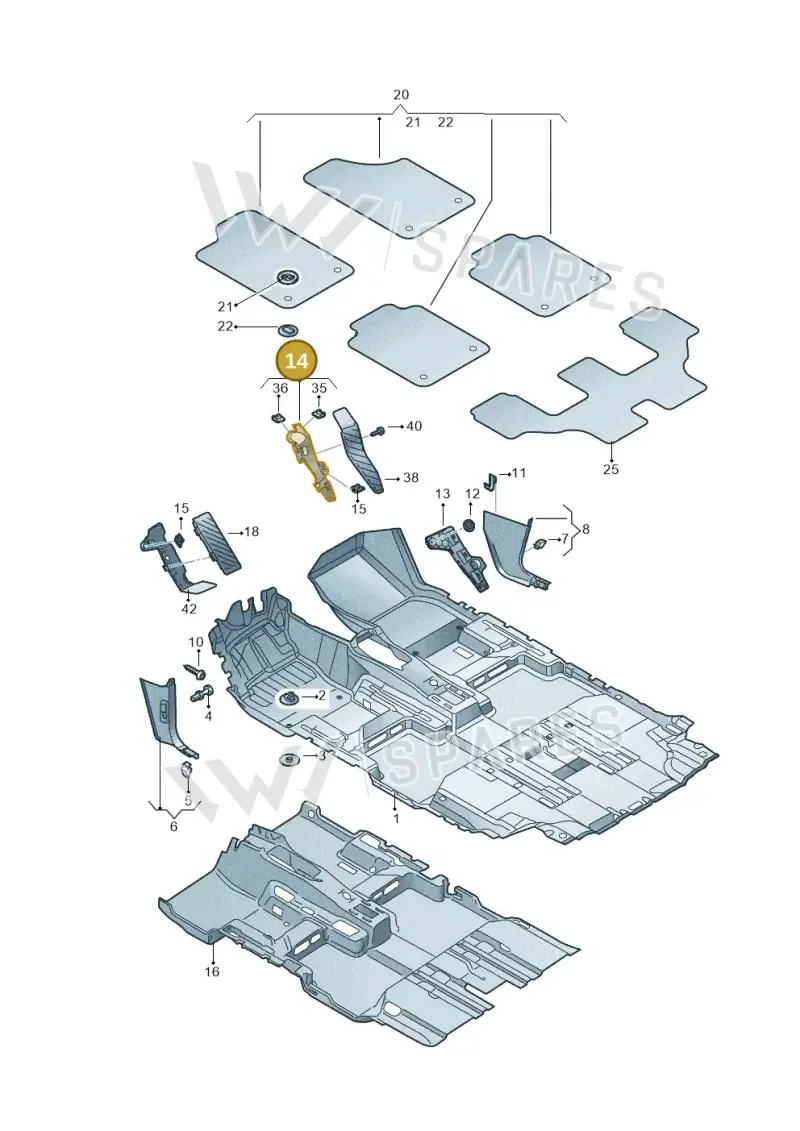 5QC864767 — SEAT Tarraco FR (2018-2024) diagram 884863000, position 14
