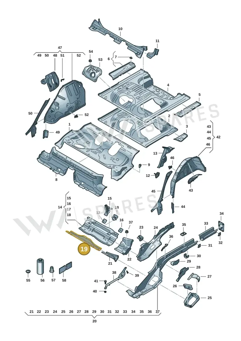 5QE803223 — SEAT Formentor TSI CUPRA (2020-) diagram 5fn803014, position 19