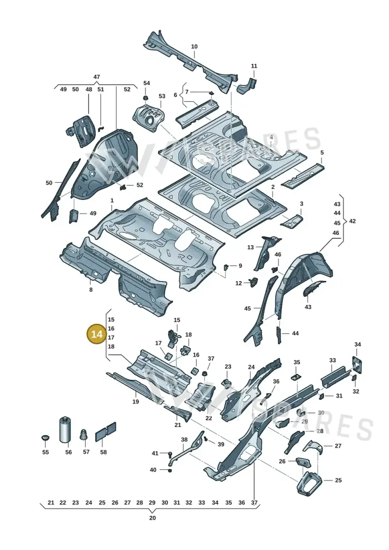 5QE803531E — SEAT Formentor TSI CUPRA (2020-) diagram 5fn803014, position 14