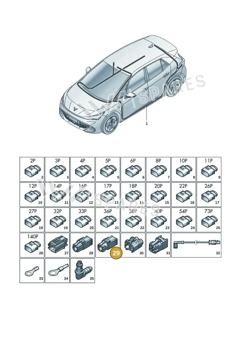 5QF035576C — SEAT EBoost CUPRA (2021-) diagram 10s971081, position 29
