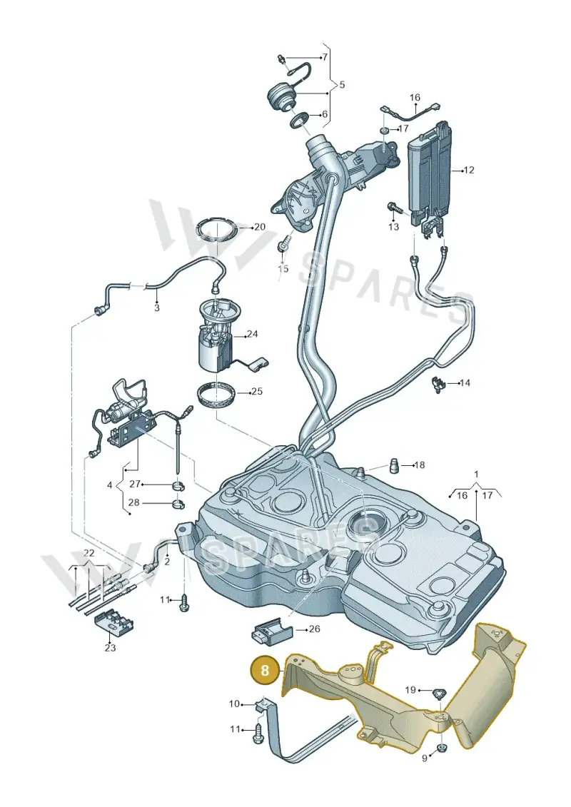 5QF201307A — SEAT Tarraco FR (2018-2024) diagram 869201400, position 8