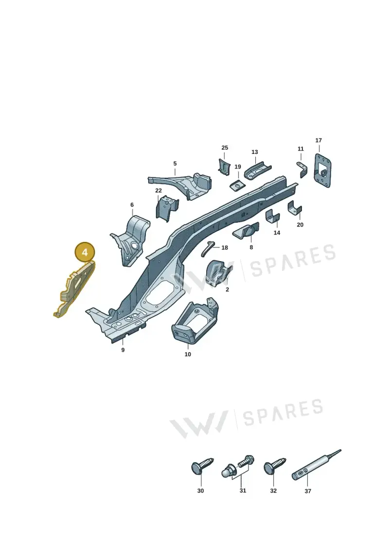 5QF802557 — SEAT 578 platform diagram 57x803400, position 4