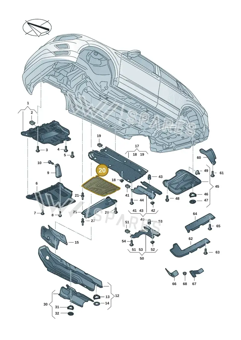 5QF825230 — SEAT 578 platform diagram 57h825000, position 20