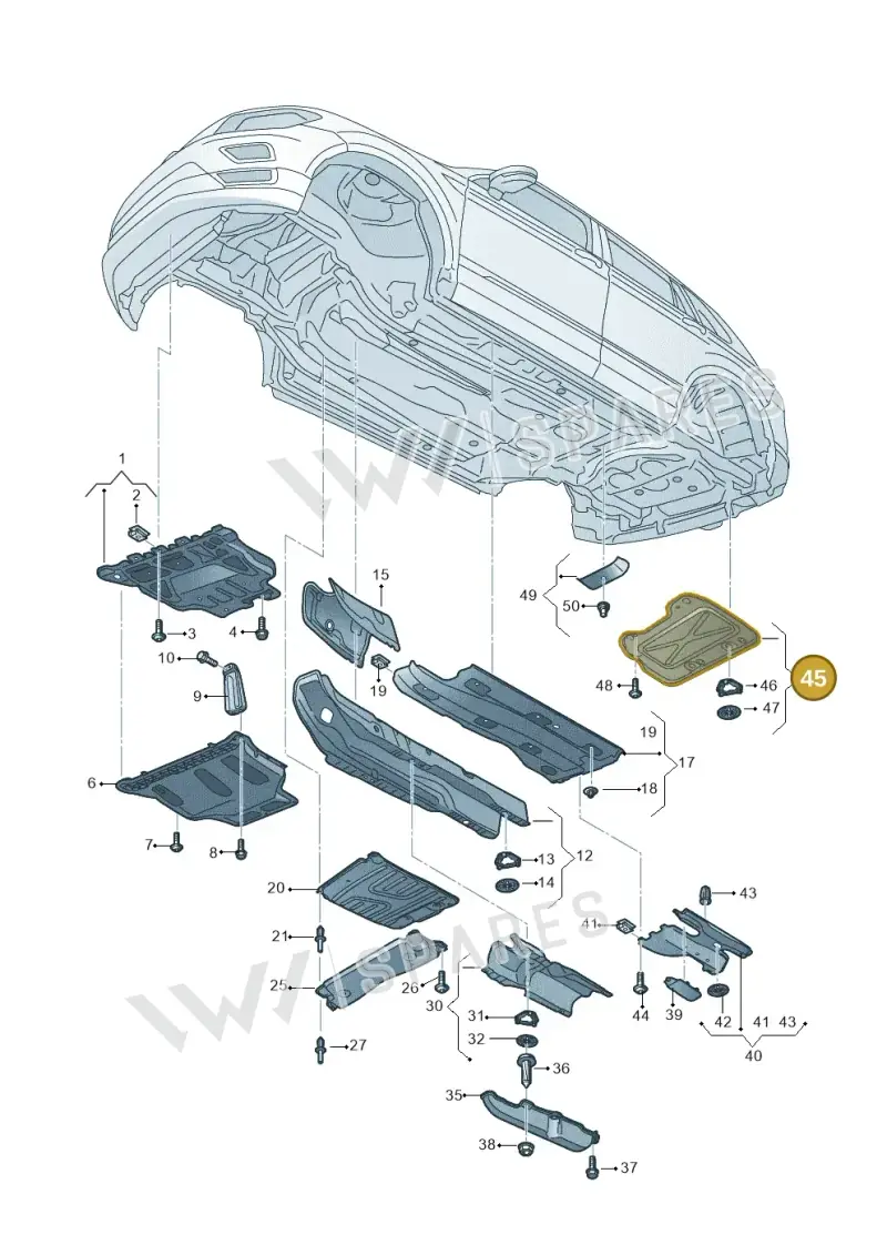 5QF825701F — SEAT Tarraco FR (2018-2024) diagram 591825000, position 45