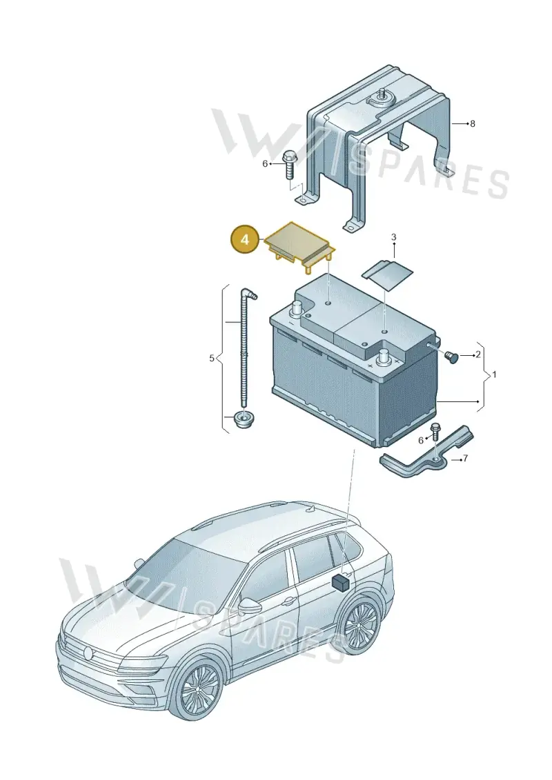 5QF971813 — SEAT Tarraco FR (2018-2024) diagram 884915100, position 4