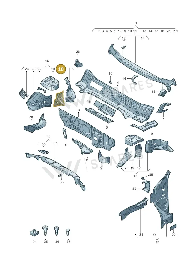 5QN805078A — SEAT 578 platform diagram 597805050, position 18