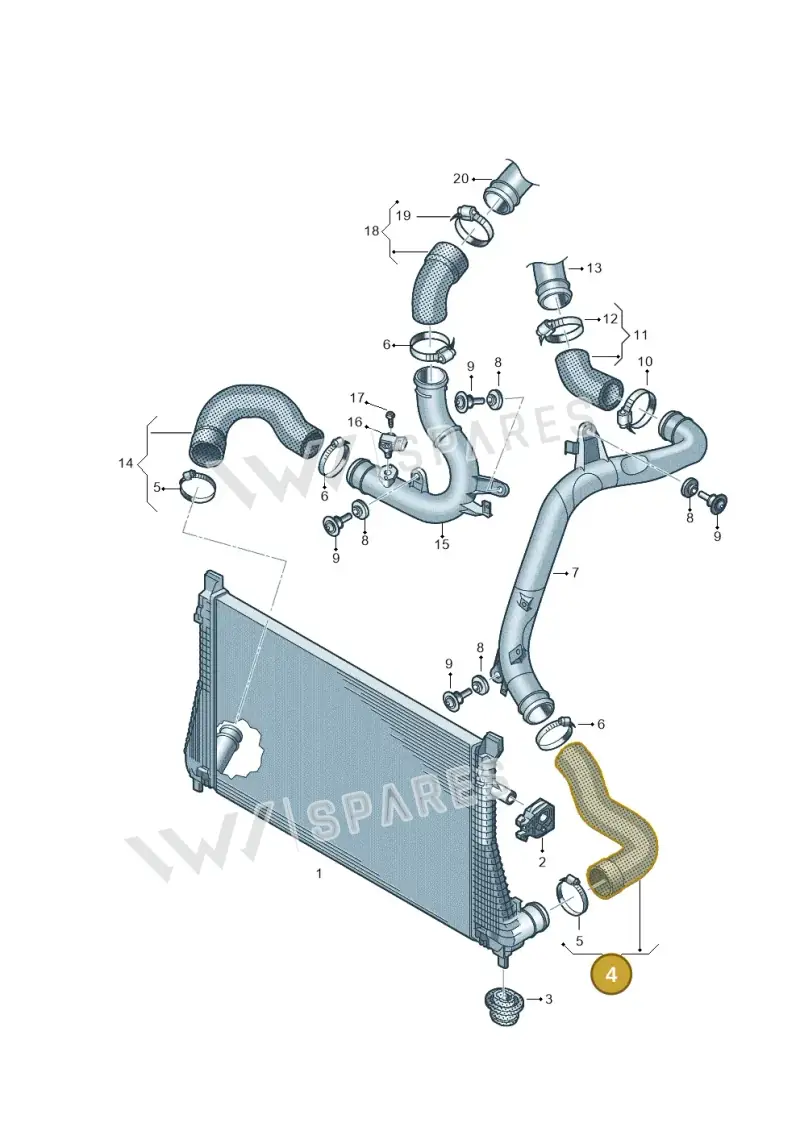 5QS145832B — SEAT 578 platform diagram 746145780, position 4
