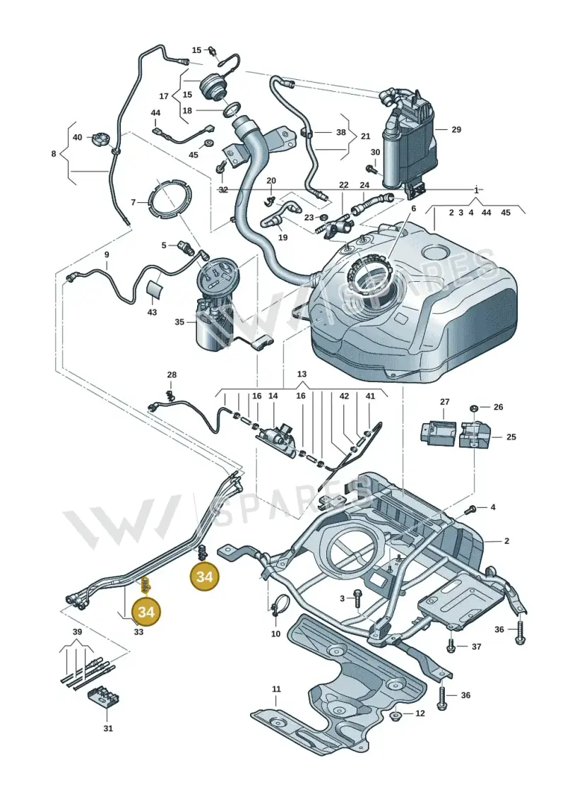 5QS201449B — SEAT Leon style (2019-) diagram 5h0201050, position 34