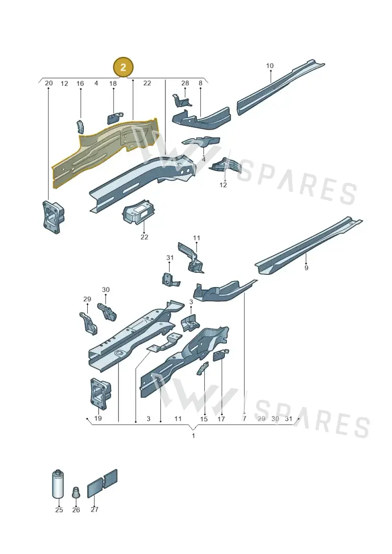 5QS802036D — SEAT Tarraco FR (2018-2024) diagram 884803011, position 2