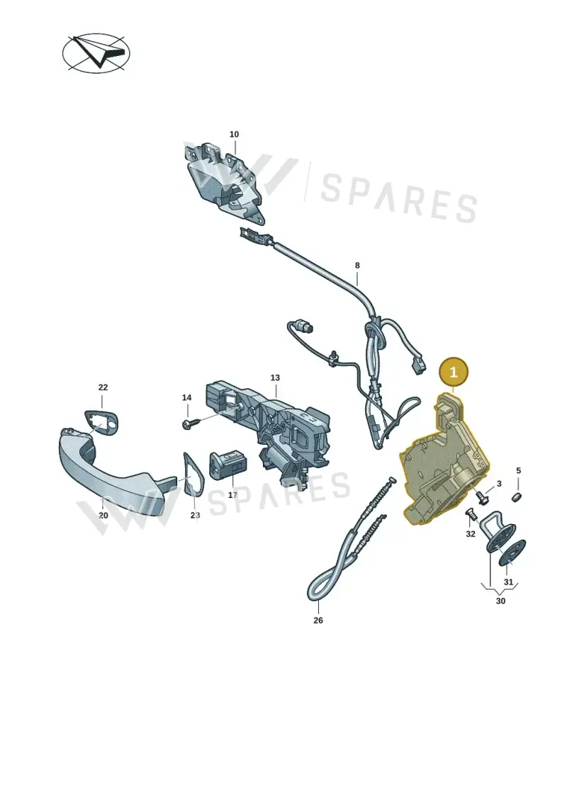 5TA839016P — SEAT EBoost CUPRA (2021-) diagram 5h0839000, position 1