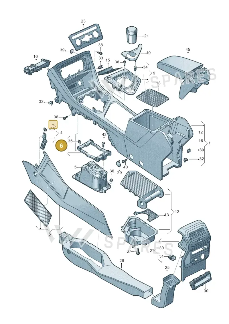 5TA863525C — SEAT Tarraco FR (2018-2024) diagram 884863500, position 6
