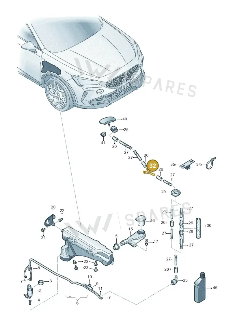 5TA955873 — SEAT Formentor TSI CUPRA (2020-) diagram 5ff955015, position 32