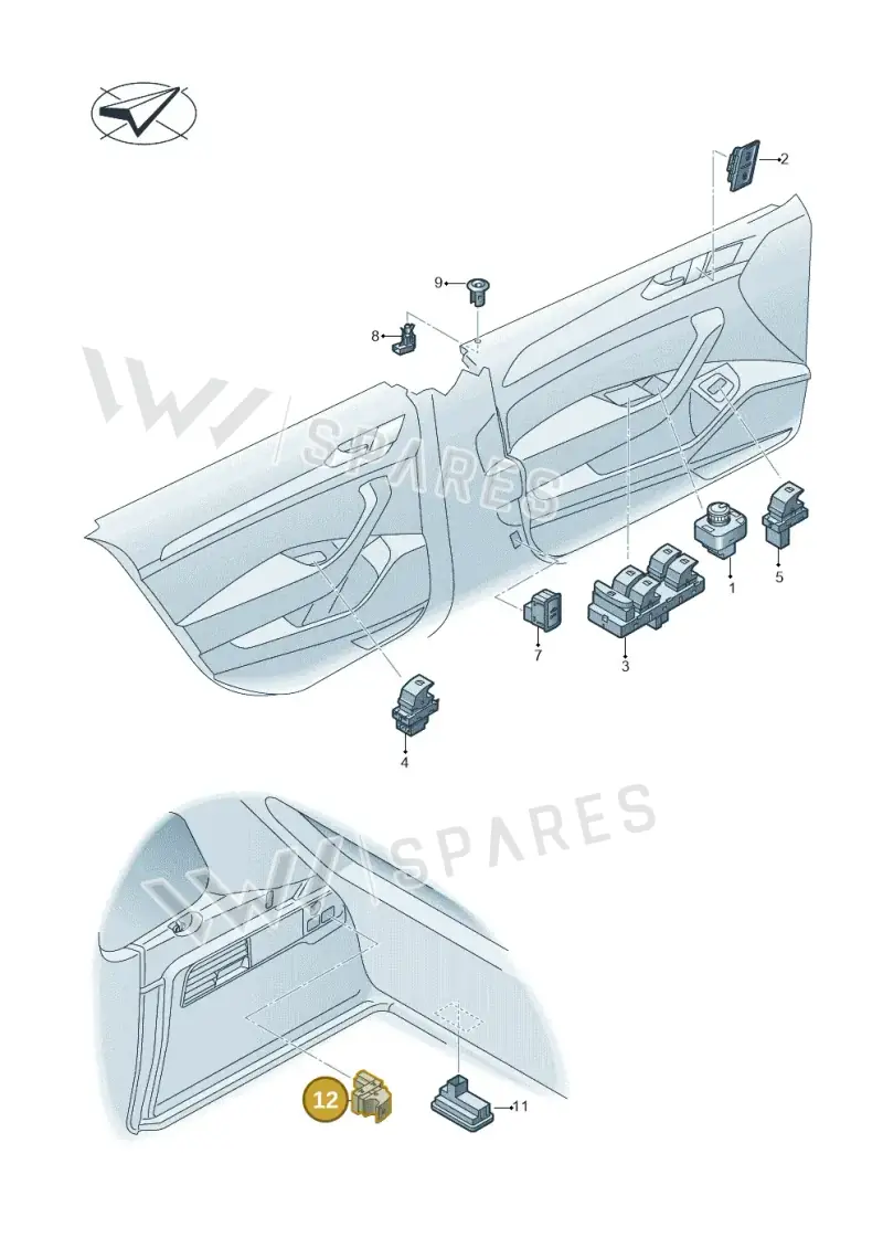 5TA959511WHS — SEAT Leon style (2019-) diagram 793959060, position 12