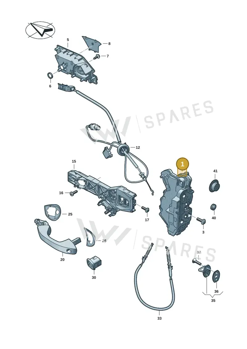 5TB837015D — SEAT EBoost CUPRA (2021-) diagram 5h0837000, position 1