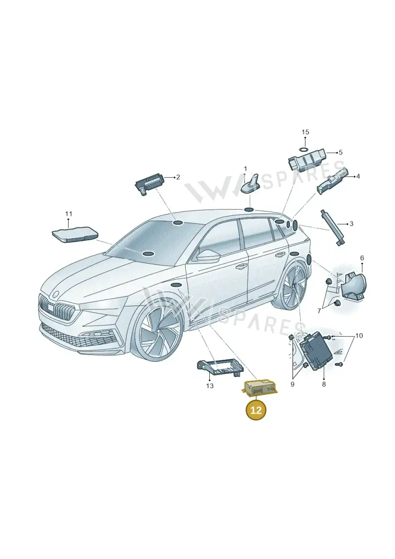 5WA035284 — Skoda Kamiq (2019-2020) diagram 584035040, position 12