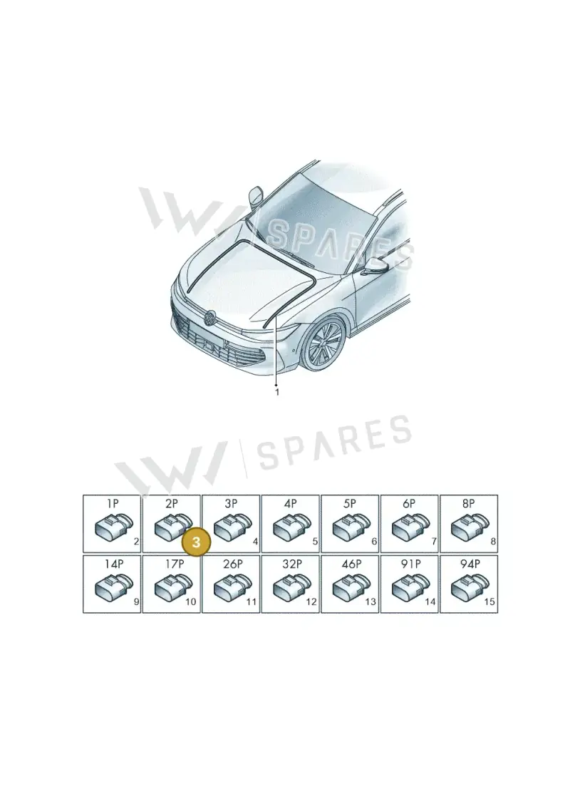 5WA035447 — Volkswagen Passat Estate (2023-2025) diagram 3j0971800, position 3