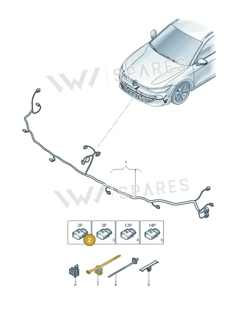 5WA035447A — Volkswagen Passat Estate (2023-2025) diagram 3j0971000, position 2