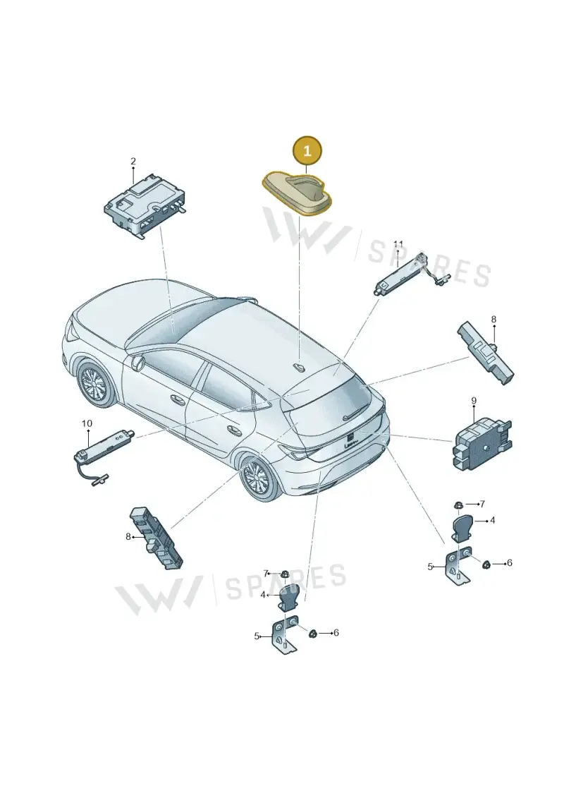 5WA035507B041 — SEAT Formentor TSI CUPRA (2020-) diagram 5fn035010, position 1