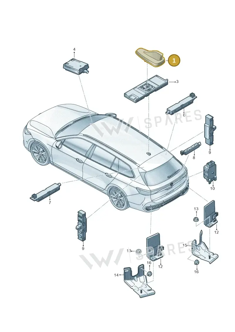 5WA035507F041 — Skoda Superb Combi (2023-2024) diagram 3j0035200, position 1