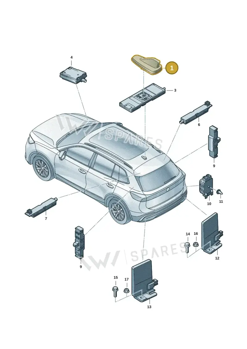 5WA035507F041 — Volkswagen Tiguan (2023-2025) diagram 57x035200, position 1