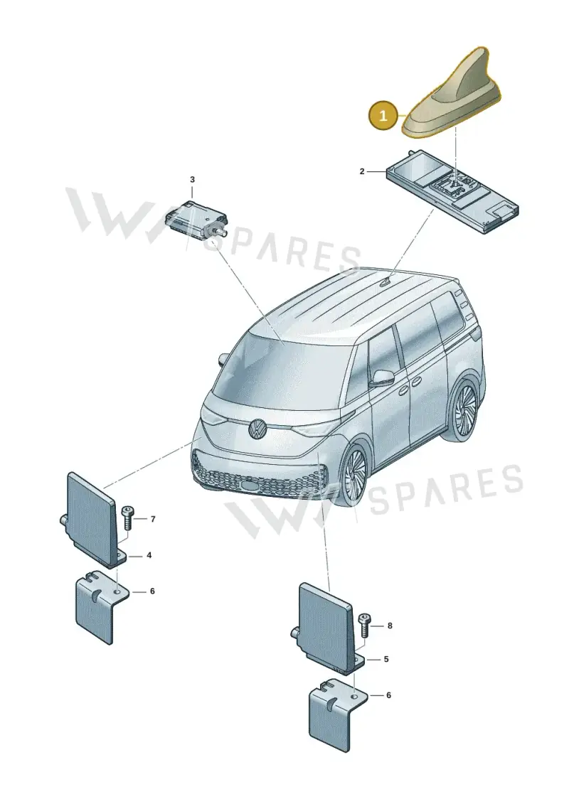 5WA035507M041 — Volkswagen ID. Buzz (2022-2025) diagram 15a035200, position 1