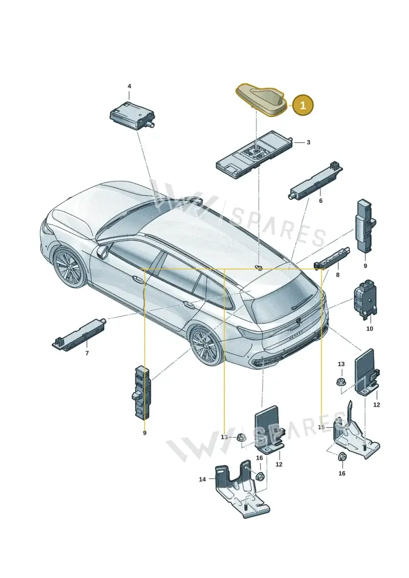 5WA035507M041 — Volkswagen Passat estate (2023-) diagram 3j0035200, position 1