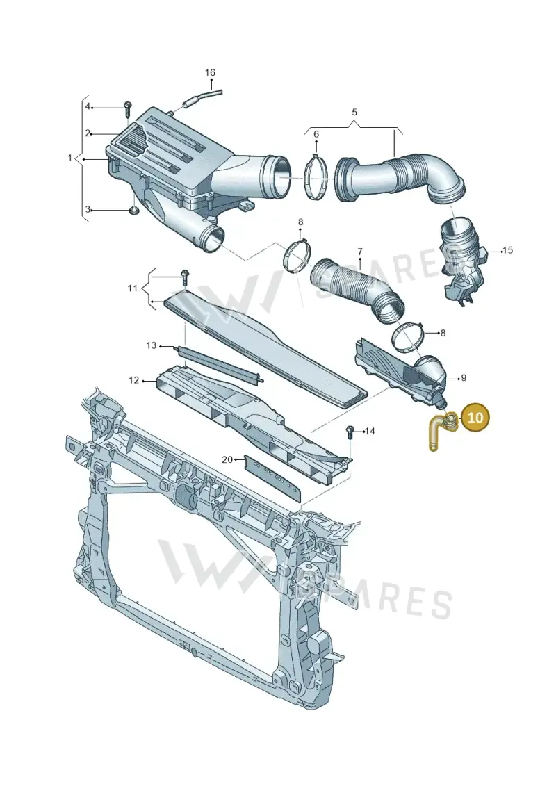 5WA129637 — SEAT Leon style (2019-) diagram 57x129042, position 10