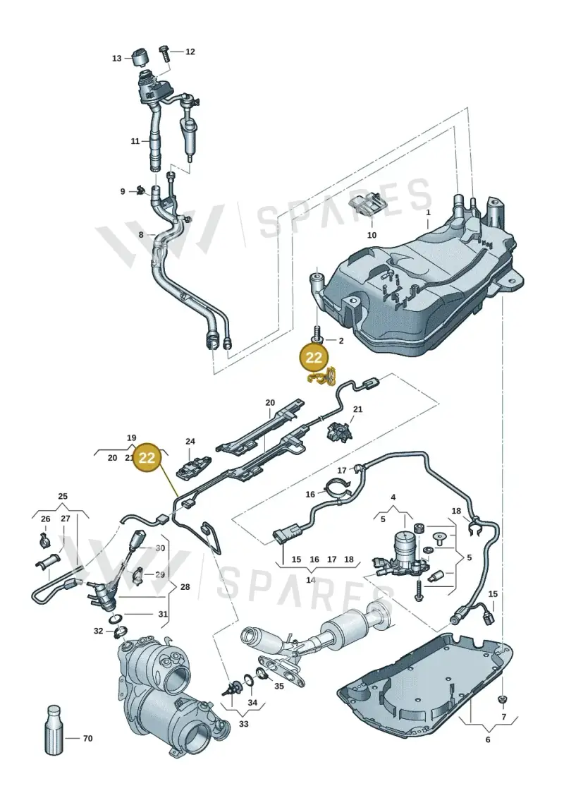 5WA131327D — SEAT Formentor TSI CUPRA (2020-) diagram 5h0253104, position 22