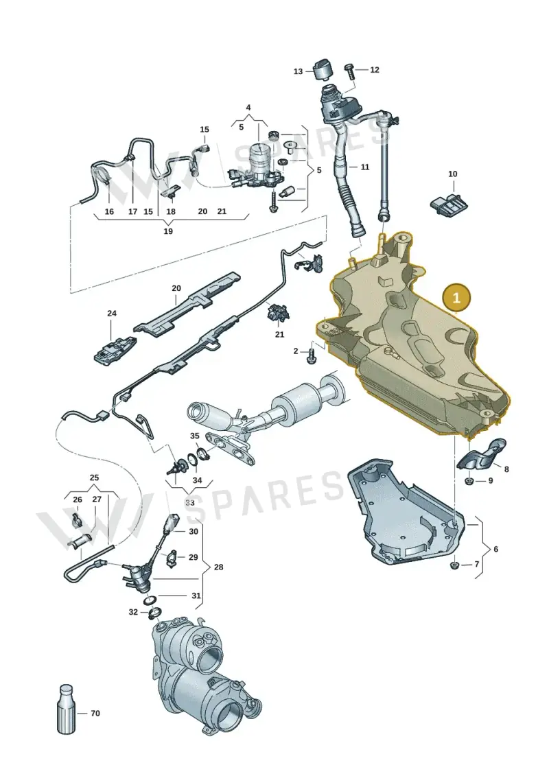 5WA131877F — Volkswagen Golf (2019-2025) diagram 5h0253102, position 1