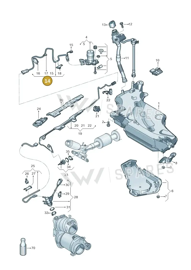 5WA131983F — SEAT Leon style (2019-) diagram 5h0253102, position 14