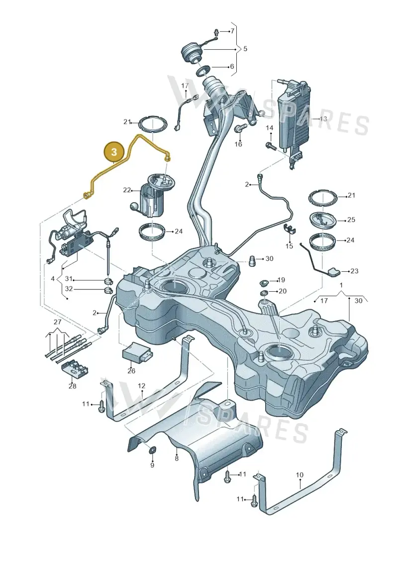 5WA201293E — SEAT Formentor TSI CUPRA (2020-) diagram 813201049, position 3