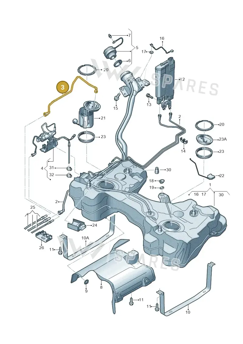 5WA201293J — SEAT Ateca Style (2016-) diagram 746201400, position 3