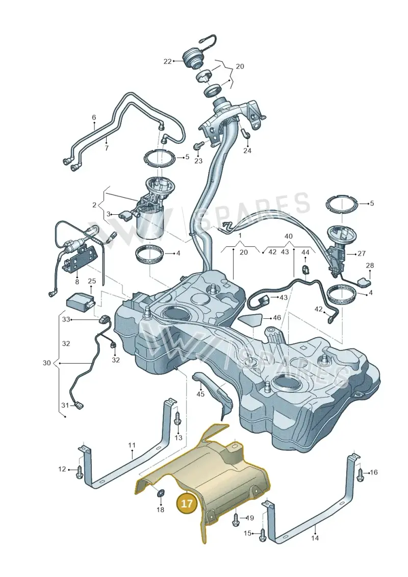 5WA201307B — SEAT Formentor TSI CUPRA (2020-) diagram 596201150, position 17